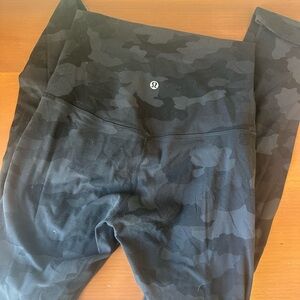 lululemon athletica Black Camo Leggings